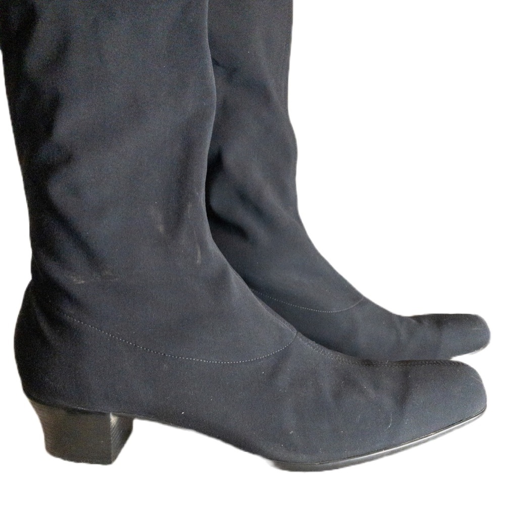 Munro Newbury Black Tall Stretch Fabric Fashion Pull On Boot Size 13 - NTN - Picture 6 of 12